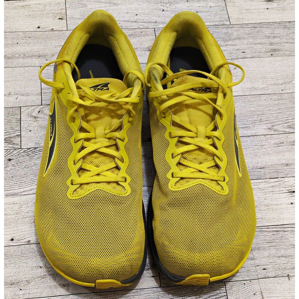 Altra Men’s Low Top Size 9.5  Mesh Running Sneakers Yellow/Gray AL0A7R6Y270